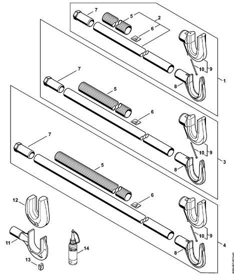 Drive tube assembly Special-purpose units (PC, SP, MC) SP 481 Stihl