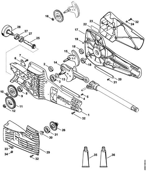 Gear head Special-purpose units (PC, SP, MC) SP 481 Stihl