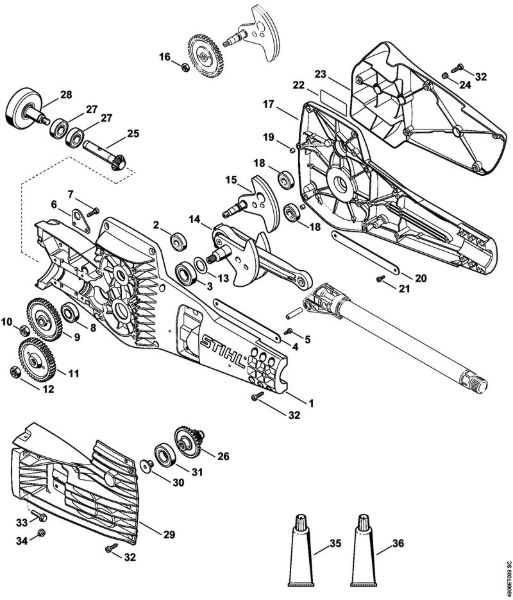 Gear head Special-purpose units (PC, SP, MC) SP 481 Stihl