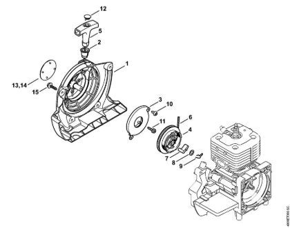 Rewind starter Special-purpose units (PC, SP, MC) SP 481 Stihl