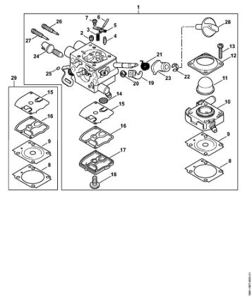 Carburetor VB01/01 Special-purpose units (PC, SP, MC) SP 482 Stihl