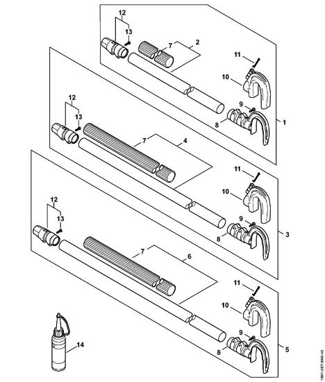 Drive tube assembly Special-purpose units (PC, SP, MC) SP 482 Stihl