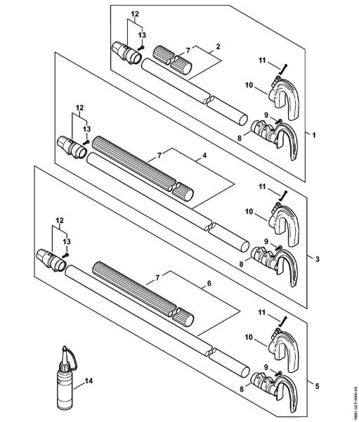 Drive tube assembly Special-purpose units (PC, SP, MC) SP 482 Stihl