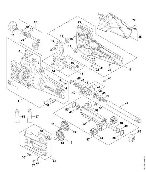 Picture of Gear head, Pushrod, Guide tube SP 482