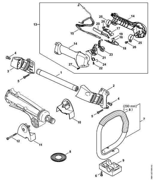 Handle, Control handle Special-purpose units (PC, SP, MC) SP 482 Stihl
