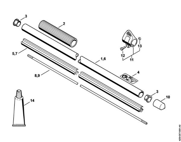 Drive tube assembly SP 92 C Special-purpose units (PC, SP, MC) SP 92 C-E Stihl