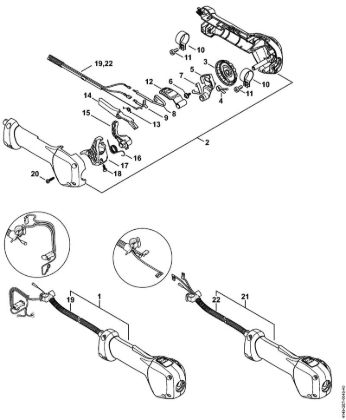 Control handle Special-purpose units (PC, SP, MC) SP 92 TC-E Stihl