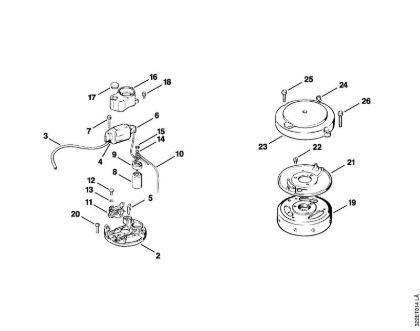 Ignition system, Rewind starter Mistblowers (SR) SG 17 Stihl
