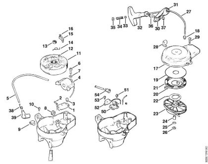 Ignition system, Rewind starter Mistblowers (SR) SG 17 L Stihl