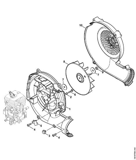 Fan housing, Fan wheel Mistblowers (SR) SR 200 Stihl