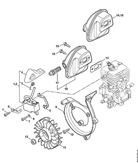 Ignition system, Muffler Mistblowers (SR) SR 200 Stihl