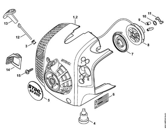 Rewind starter Mistblowers (SR) SR 200 Stihl