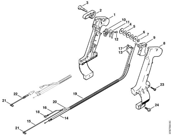Control handle (46.2001) Mistblowers (SR) SR 340 Stihl