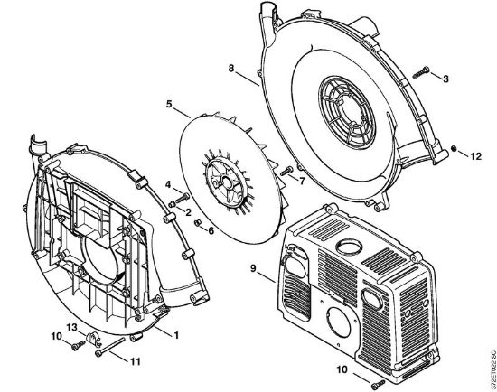 Fan housing Mistblowers (SR) SR 340 Stihl
