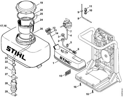 Fuel tank, Container Mistblowers (SR) SR 340 Stihl