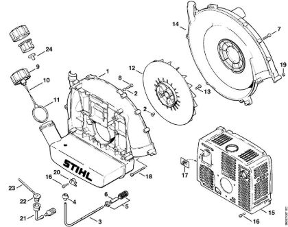 Fan housing Mistblowers (SR) SR 400 Stihl