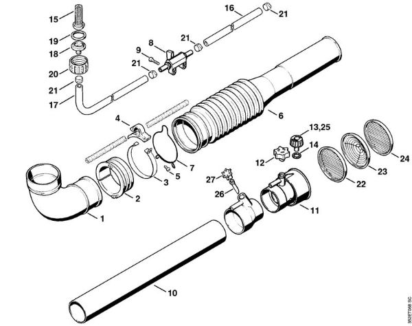 Pleated hose, ULV nozzle Mistblowers (SR) SR 400 Stihl