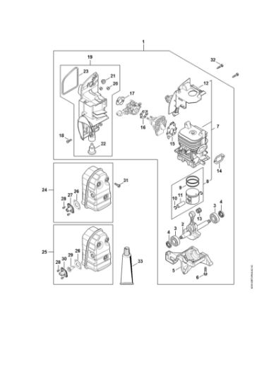 Picture of Crankshaft, Cylinder, Muffler SR 450
