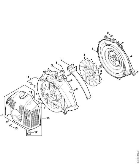 Fan housing, Shroud Mistblowers (SR) SR 450 Stihl