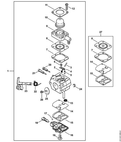 Carburetor 4151/00 Sprayers (SG) SG 230 Stihl