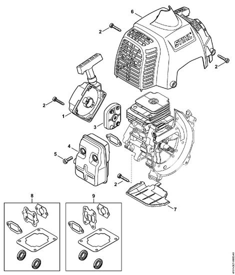Rewind starter, Muffler Sprayers (SG) SG 230 Stihl