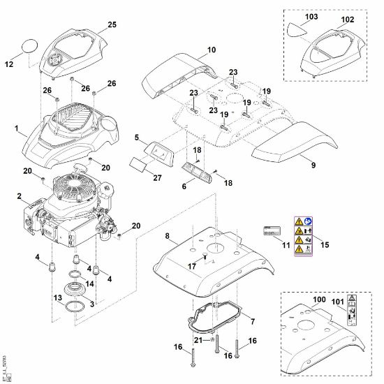 Picture of C - Motor/engine cover MH 560.0