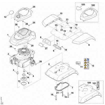 Picture of C - Motor/engine cover MH 585.0