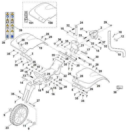 Picture of C - Cover, Chassis MH 610.0