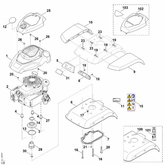 Picture of C - Motor/engine cover MH 685.0