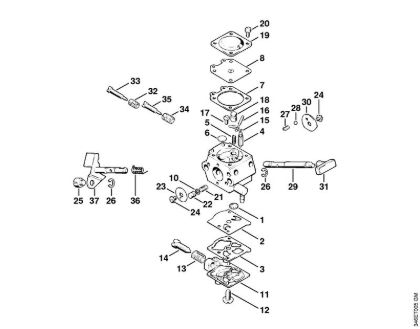 Carburetor WT-45, WT-112 Backpack brushcutters (FR) FR 106 Stihl