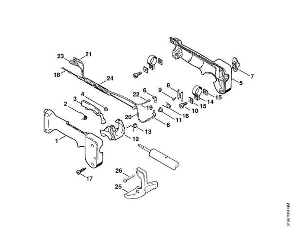 Control handle Backpack brushcutters (FR) FR 106 Stihl