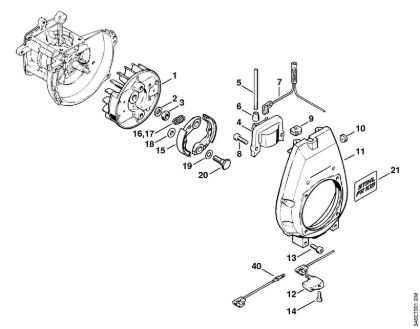 Ignition system, Clutch Backpack brushcutters (FR) FR 106 Stihl