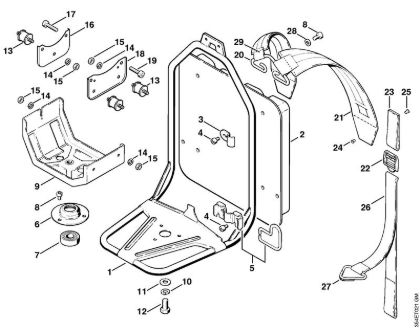 Support frame Backpack brushcutters (FR) FR 108 Stihl