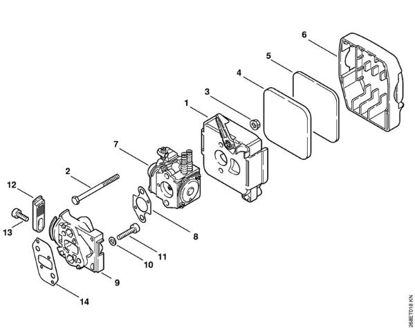 Air filter FR 125 Backpack brushcutters (FR) FR 125 SEA Stihl