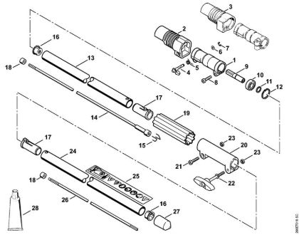 Drive tube assembly Backpack brushcutters (FR) FR 130 T Stihl