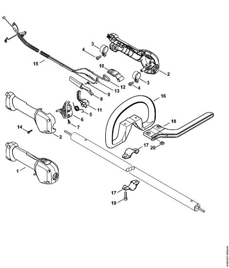 Handle Backpack brushcutters (FR) FR 131 T Stihl