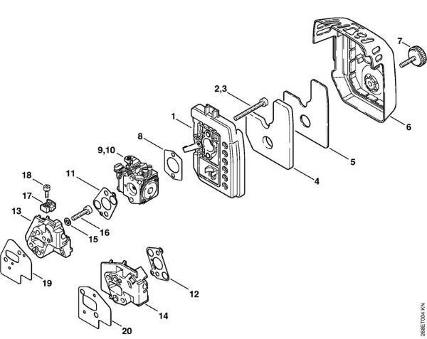 Air filter FR 135, 145 Backpack brushcutters (FR) FR 135 SEA Stihl