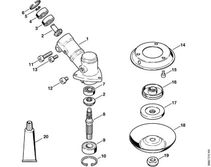 Gear head FR 125, FR 135 Backpack brushcutters (FR) FR 135 SEA Stihl