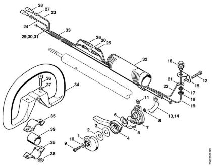 Handle Backpack brushcutters (FR) FR 135 SEA Stihl