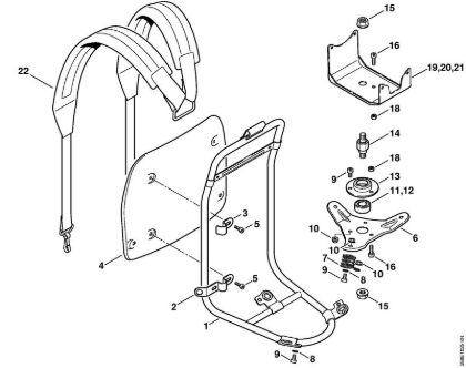 Support frame Backpack brushcutters (FR) FR 145 SEA Stihl