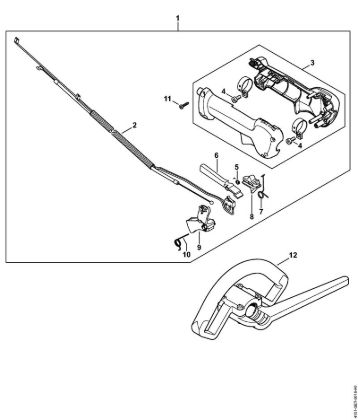 Control handle FR 230 Backpack brushcutters (FR) FR 230 Stihl