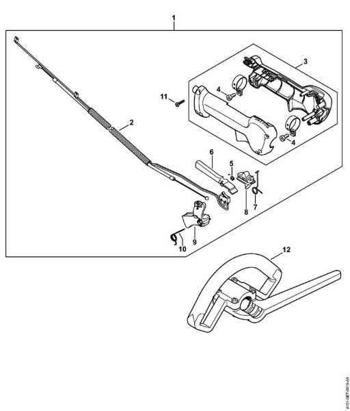 Control handle FR 230 Backpack brushcutters (FR) FR 230 Stihl