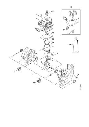 Picture of Crankcase, Cylinder FR 230
