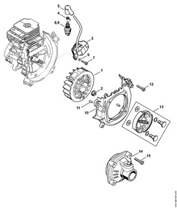 Ignition system, Clutch Backpack brushcutters (FR) FR 230 Stihl