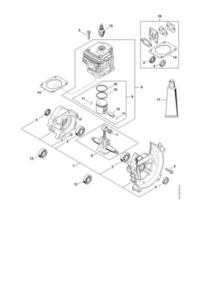 Picture of Crankcase, Cylinder FR 235