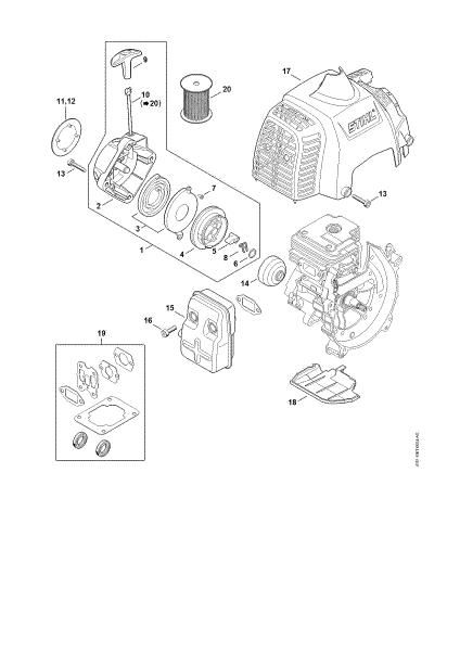 Picture of Rewind starter, Muffler FR 235