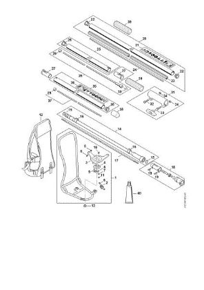 Picture of Support frame, Drive tube assembly FR 235