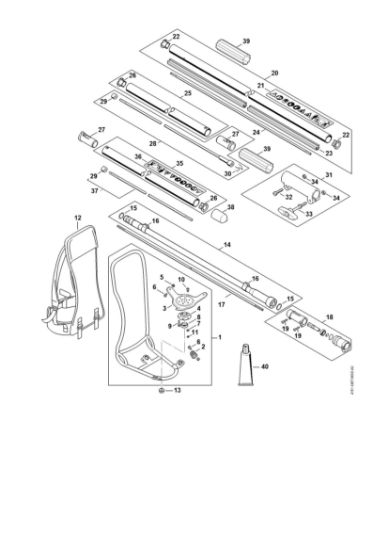 Picture of Support frame, Drive tube assembly FR 235.0 T