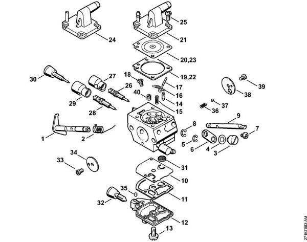 Carburetor C1Q-S162, C1Q-S164, C1Q-S83, C1Q-S139 FR 350 Backpack brushcutters (FR) FR 350 Stihl