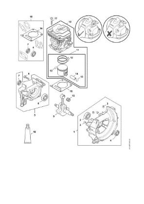 Picture of Crankcase, Cylinder FR 410 FR 410 C-E
